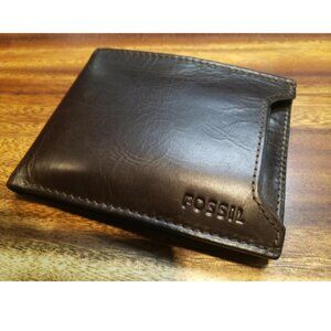 Fossil Men's Derrick Leather Bifold Sliding with Removable Card Case Wallet